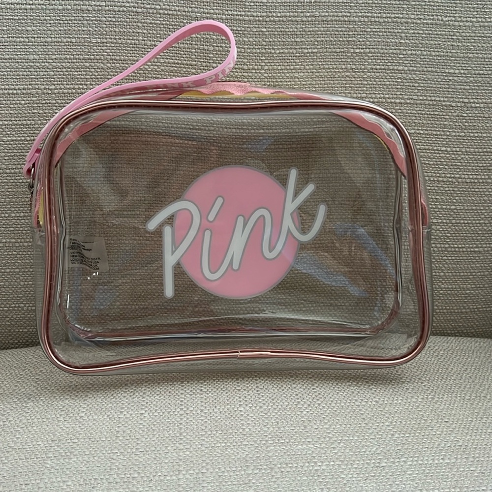PINK Clear Cosmetics Case